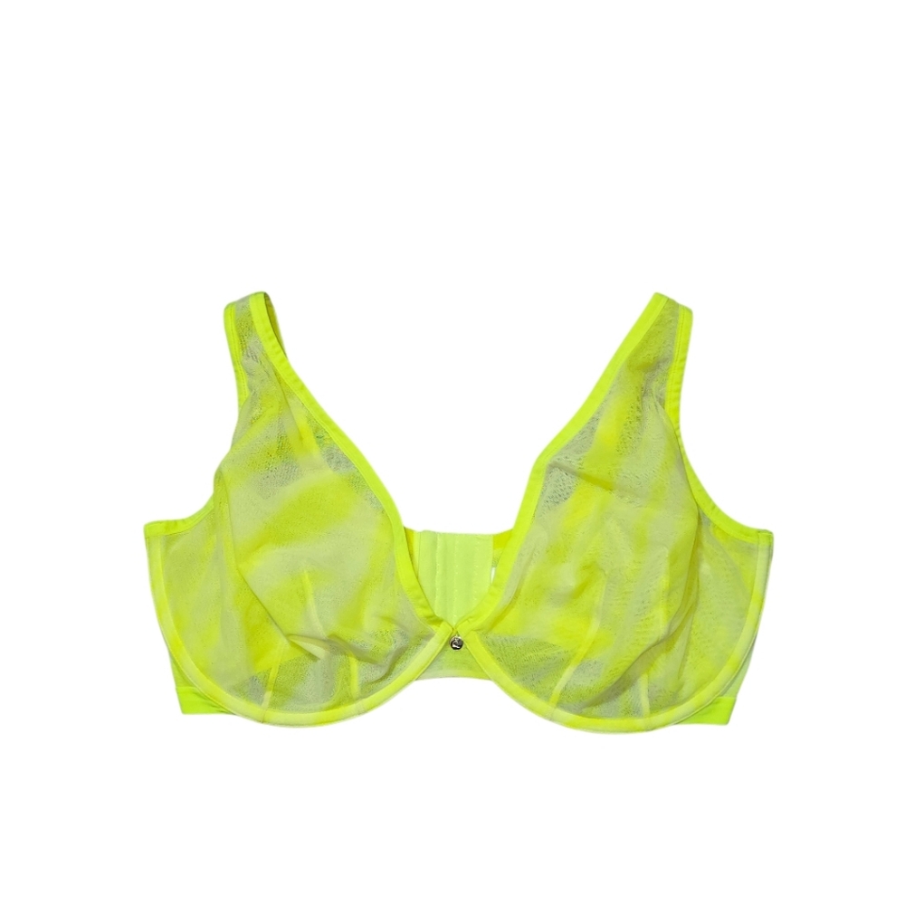 Cacique 42H Bra Yellow Sheer Wired
